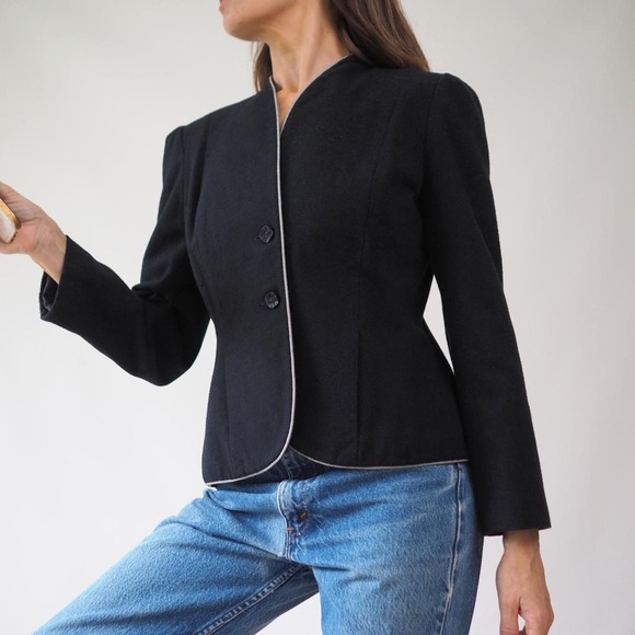 VINTAGE 70'S KATIES WOOL CROPPED BLAZER - Picture 5 of 5